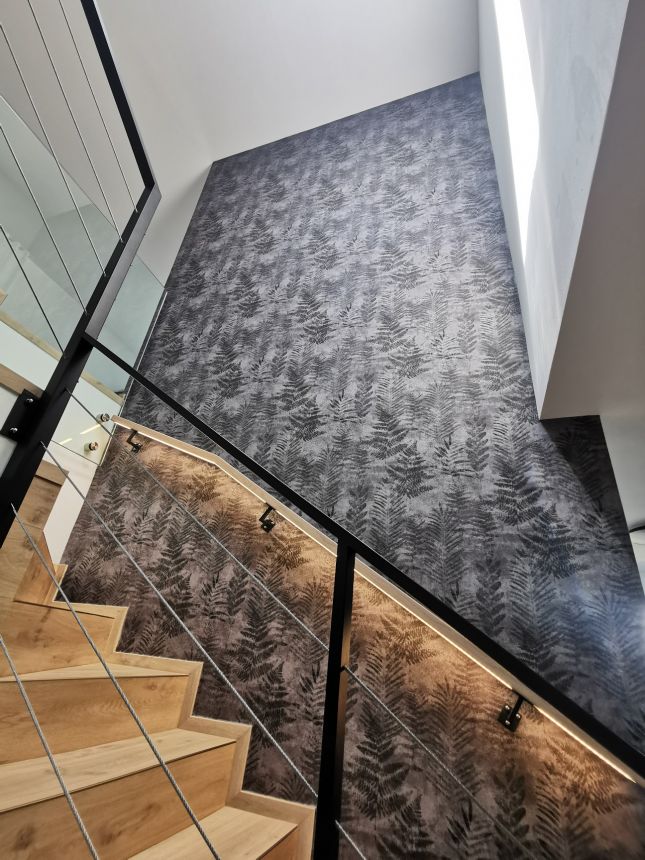 Obrázek - Realization of a staircase with wallpaper from the Passenger collection