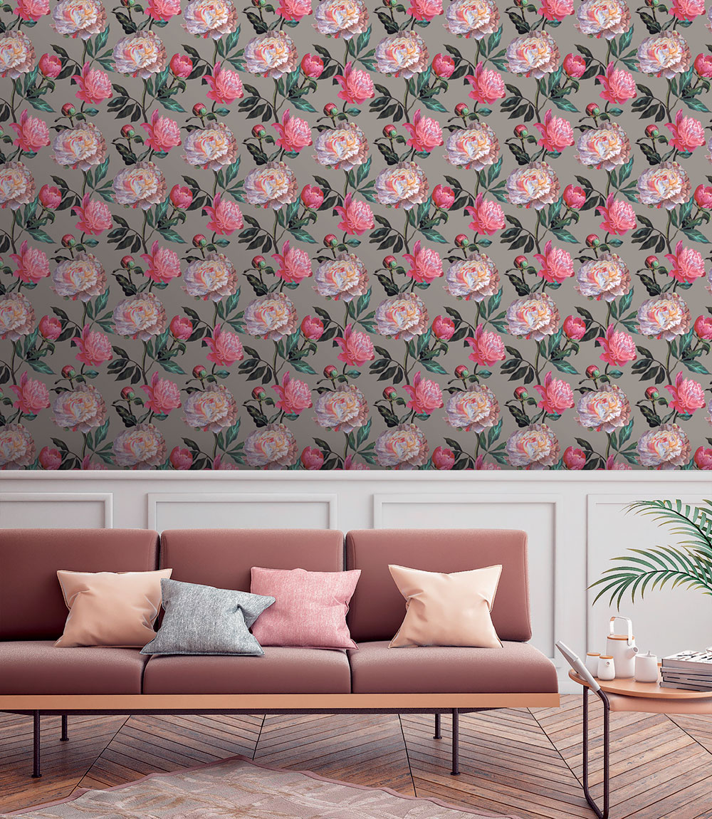 Luxury wallpaper with floral pattern