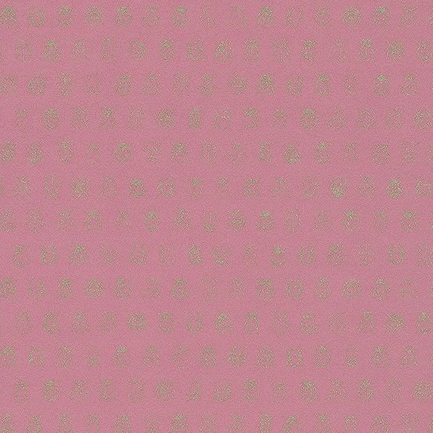 Pink wallpaper with golden bugs 375033, Pip Studio 4, Eijffinger