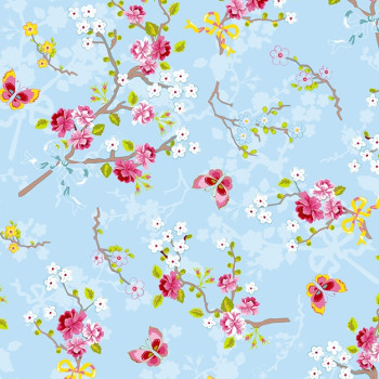 Floral wallpaper with butterflies and twigs 375071, Pip Studio 4, Eijffinger