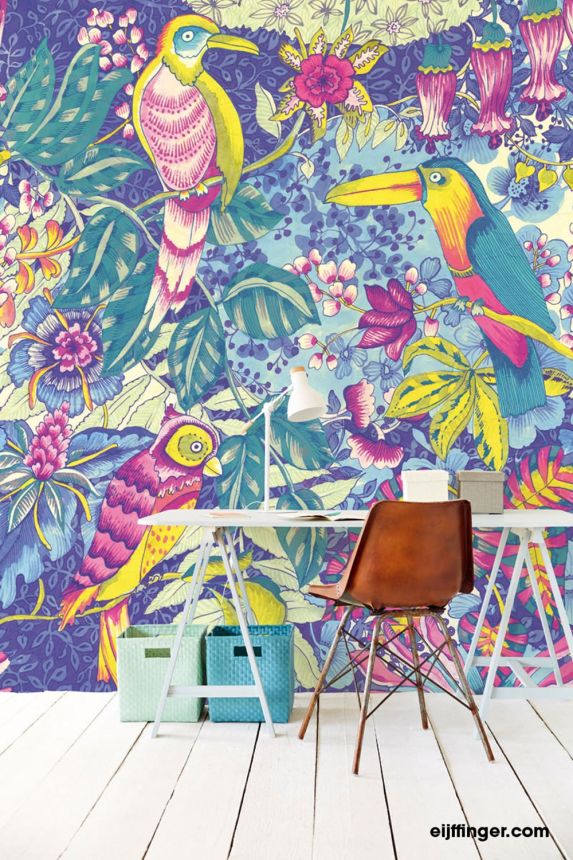 Colorful wall mural with birds 364122, Wallpower Junior, Eijffinger