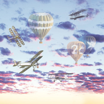 Wall mural - Airplanes and balloons 364167, Wallpower Junior, Eijffinger