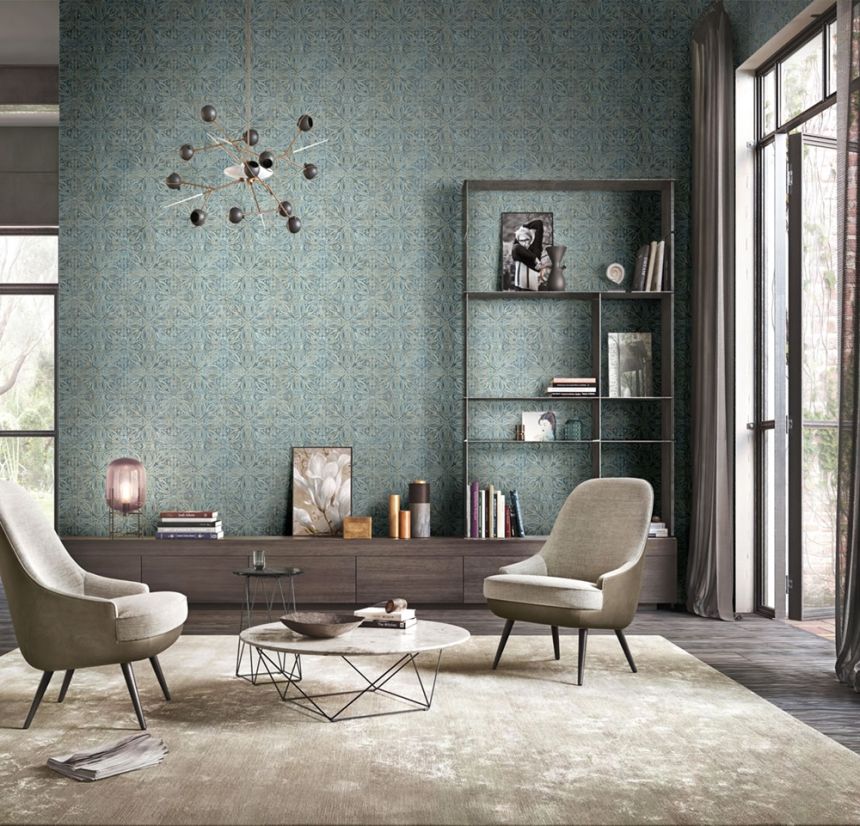 Luxury non-woven wallpaper Baroque ornamental pattern, vinyl surface, M23042, Architexture Murella, Zambaiti Parati