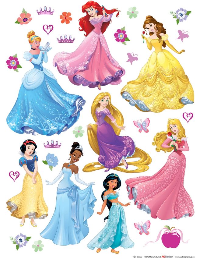 Children's wall sticker DK 1722, Disney, Princesses AG Design