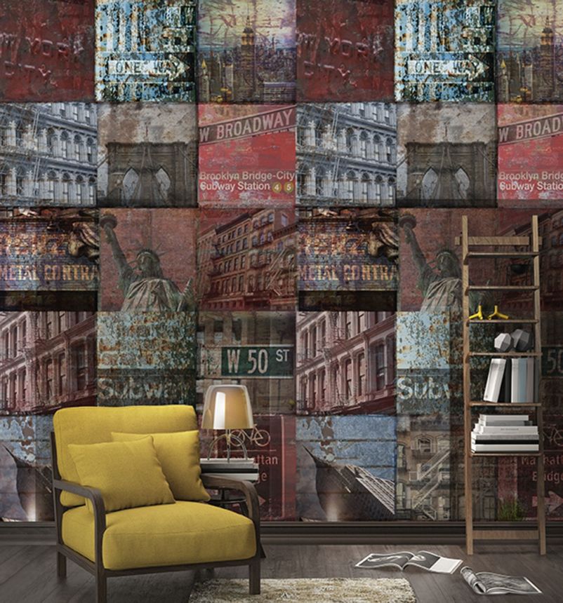 Wall mural New York Patchwork A40101, 159 x 280 cm, Enthusiast, Murals, Grandeco