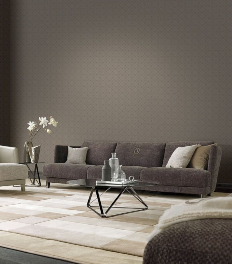 Luxury non-woven wallpaper with a vinyl surface Z21860, Leather design, Trussardi 5, Zambaiti Parati