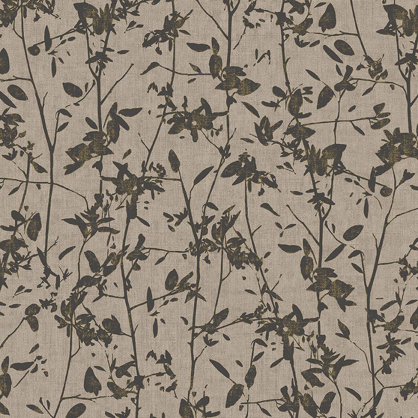 Wallpaper with plant pattern MO22871, Moments, Decoprint