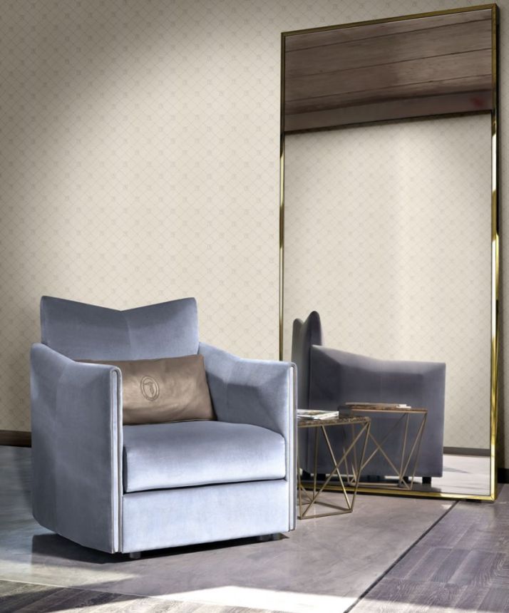 Luxury non-woven wallpaper with a vinyl surface Z21856,  Leather design, Trussardi 5, Zambaiti Parati