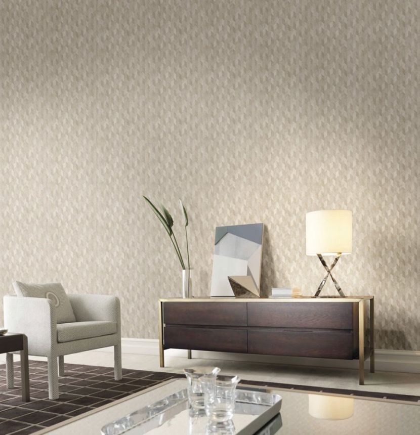 Luxury non-woven wallpaper with a vinyl surface Z21825, geometric pattern, Trussardi 5, Zambaiti Parati