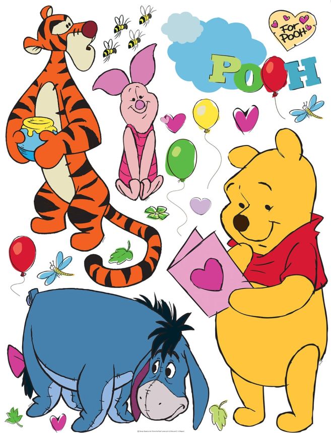 Children's wall sticker DK 861, Disney, Winnie the Pooh and friends, AG Design
