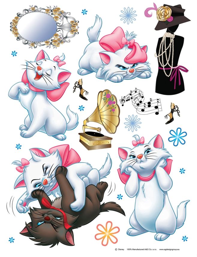 Children's wall sticker DK 1708, Disney Cats, AG Design