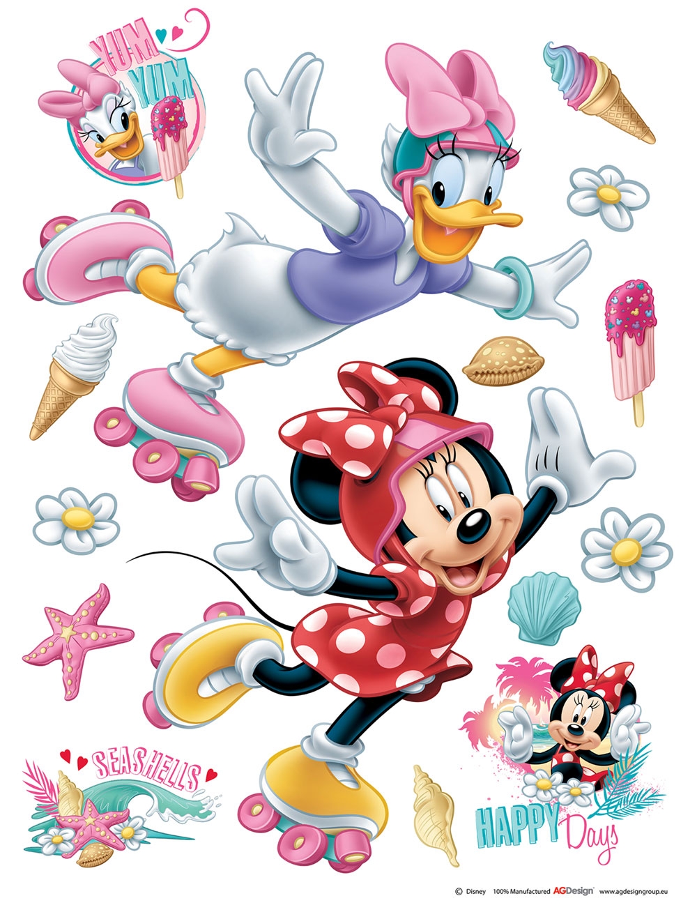 Mlp Designes Children's wall sticker DK 1724, Disney Minnie and Pony, AG Design