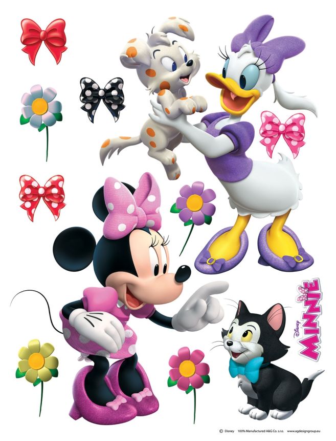 Children's wall sticker DK 1768, Disney, Minnie and Daisy, AG Design