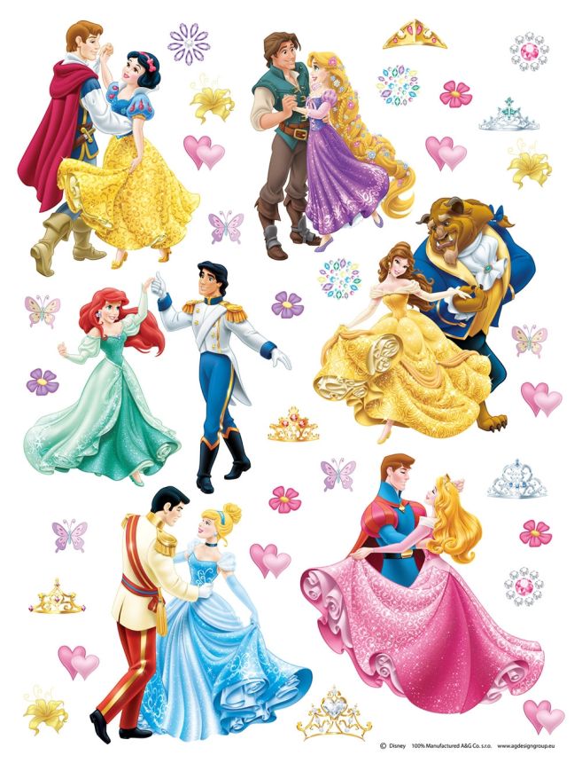 Children's wall sticker DK 1774, Disney Princesses, AG Design