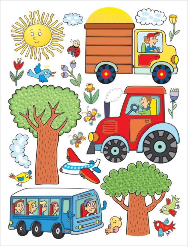 Children's wall sticker DK 2314, Tractor, AG Design