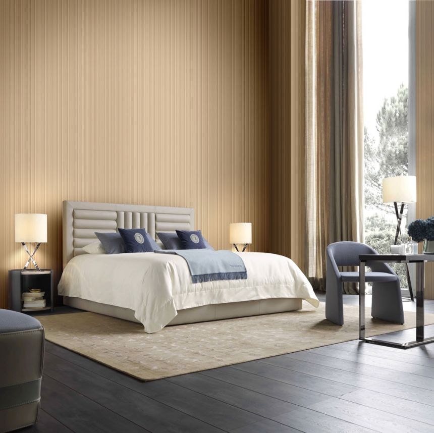 Luxury non-woven wallpaper with a vinyl surface Z21811, design Stripes, Trussardi 5, Zambaiti Parati