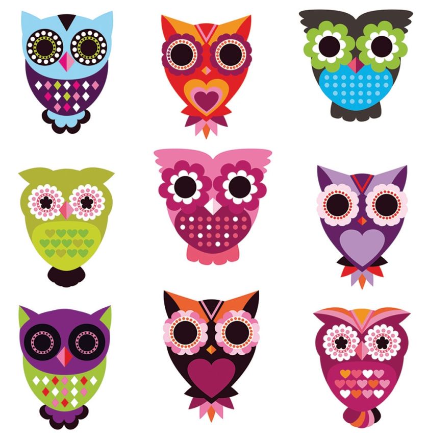 Self-adhesive wall decoration SS 3860, Owls, AG Design
