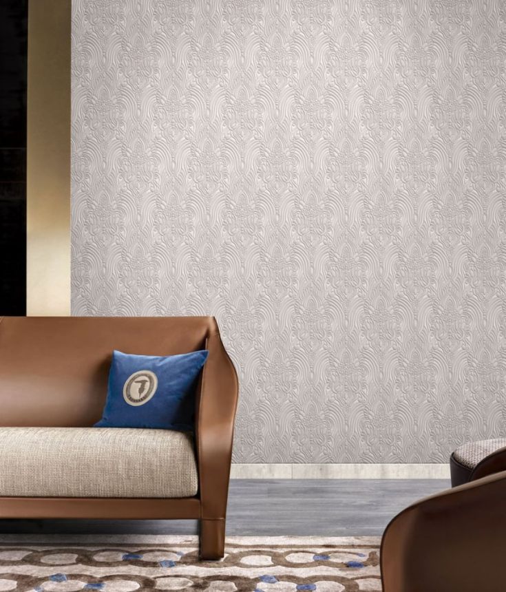 Luxury non-woven wallpaper with a vinyl surface Z21806, design Ornaments, Trussardi 5, Zambaiti Parati
