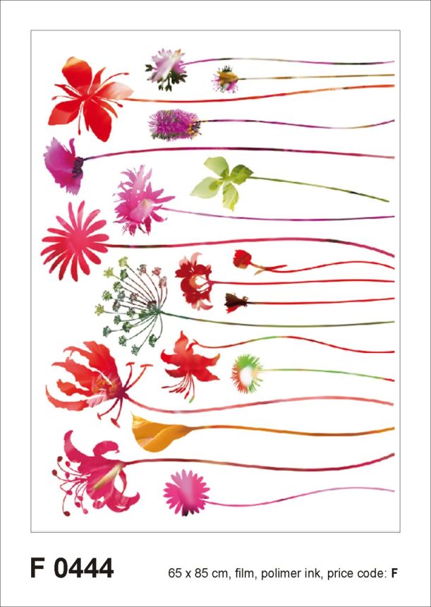 Self-adhesive wall decoration F 0444, Red plants, AG Design