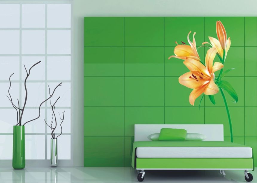 Self-adhesive wall decoration F 0450, Orange lily, AG Design