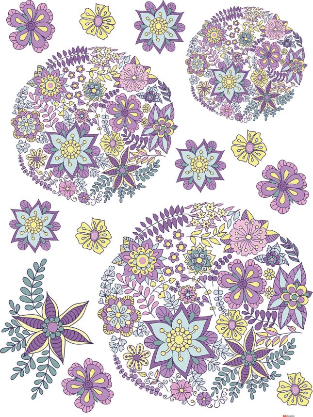 Self-adhesive wall decoration F 1052, Flowers, AG Design