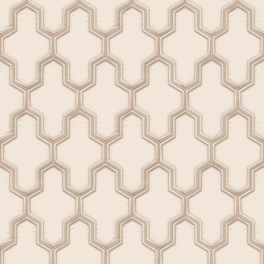 Luxury non-woven wallpaper, geometric pattern WF121022, Wall Fabric, ID Design 