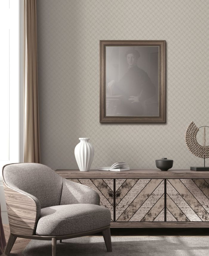 Luxury wallpaper herringbone weave WF121044, Wall Fabric, ID Design 