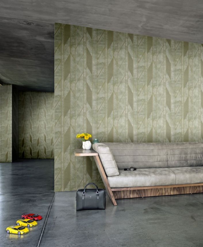 Geometric luxury non-woven wallpaper with a vinyl surface, Z44826, Automobili Lamborghini, Zambaiti Parati