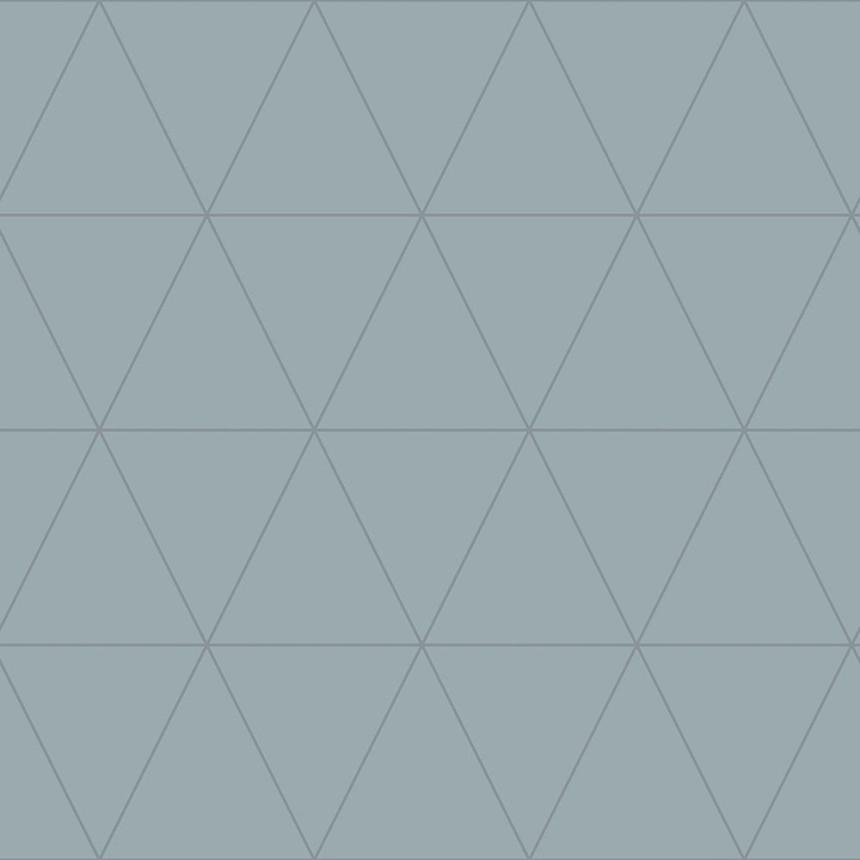 Gray blue wallpaper, metallic outlines of triangles 347713, City Chic, Origin 