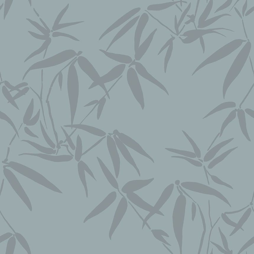 Gray green wallpaper, metallic bamboo leaves 347737, City Chic, Origin