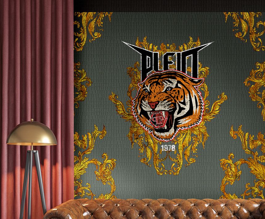 Luxury wall mural with a tiger Z80066 Philipp Plein, Zambaiti Parati