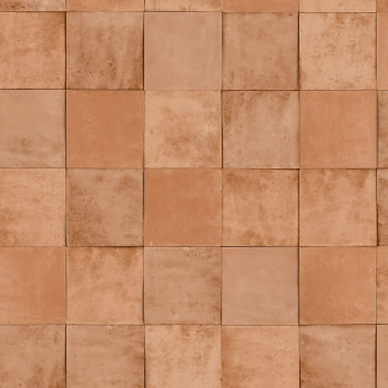 Brown-ochre geometric washable wallpaper 45707 Zellige, Marburg