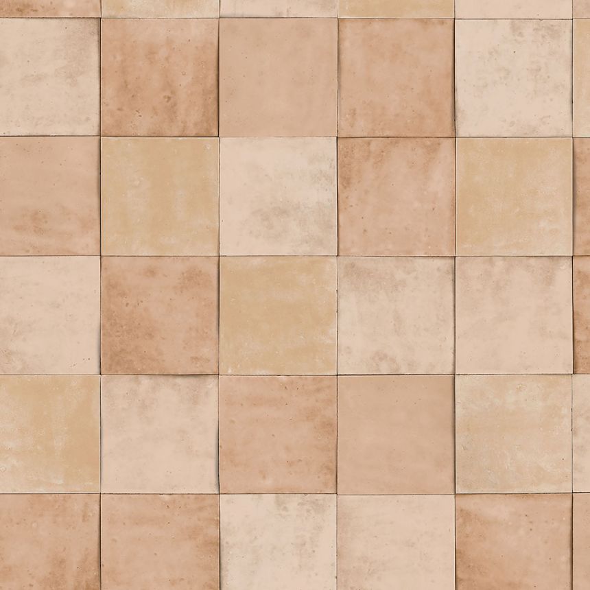 Beige-brown geometric washable wallpaper 45705 Zellige, Marburg