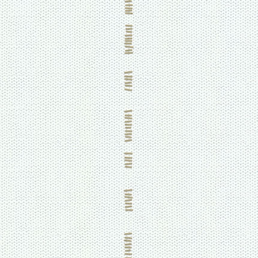 White-grey non-woven wallpaper, golden stripes UC51009, Unconventional 2, Emiliana Parati 