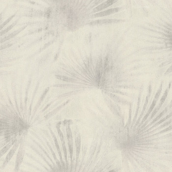 Luxury white-grey palm leaves wallpaper 72912, Zen, Emiliana Parati 