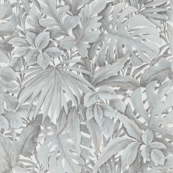 Luxury grey-blue wallpaper with leaves 33306, Botanica, Marburg