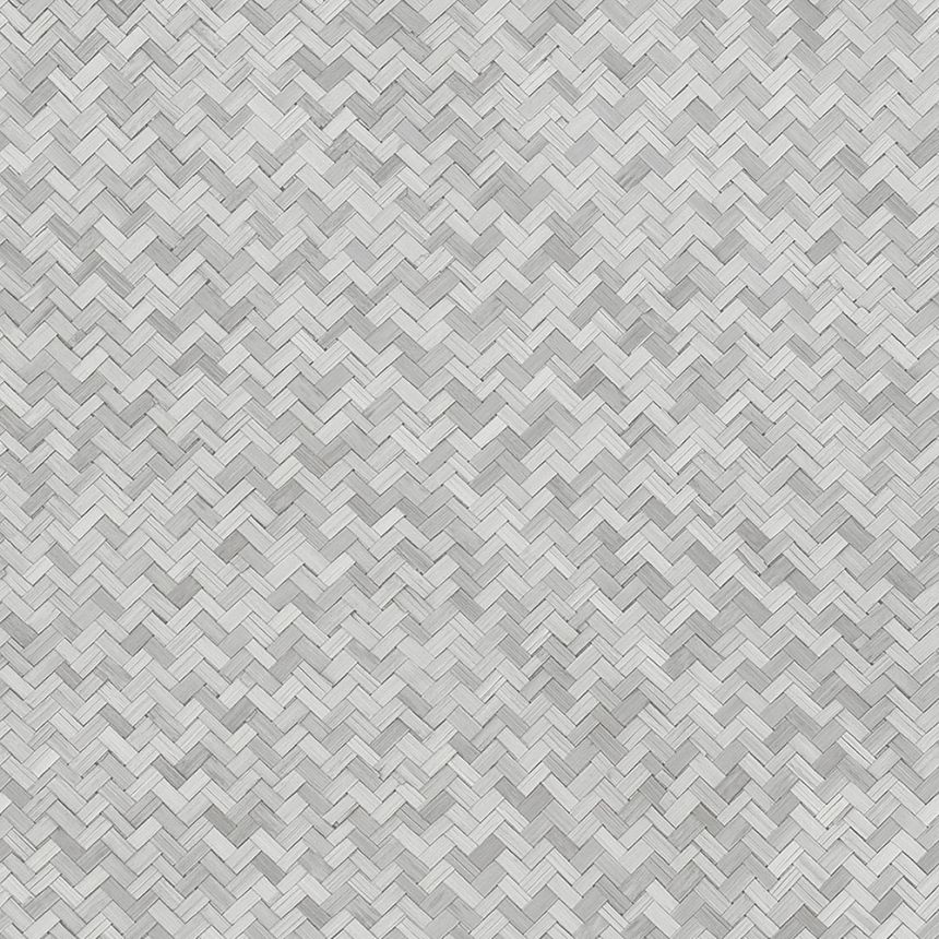 Luxury grey wallpaper, woven bamboo 33314, Botanica, Marburg