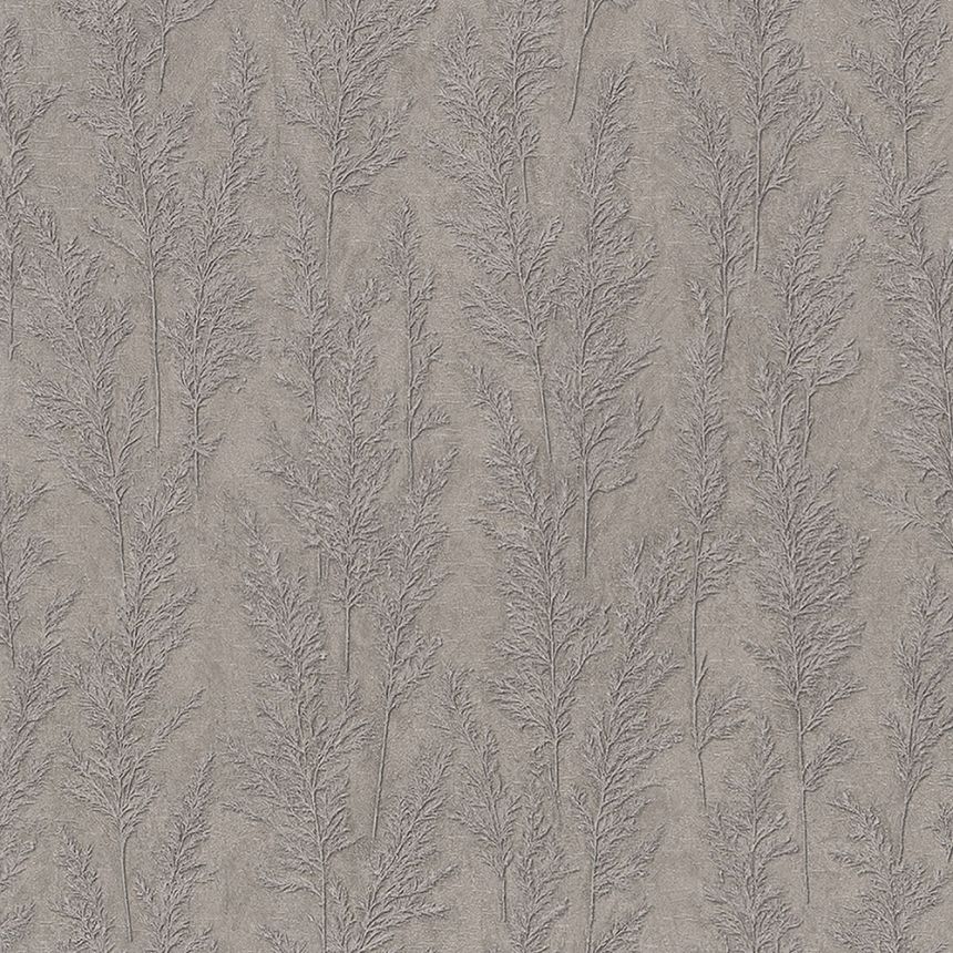 Metallic brown-beige wallpaper, blades of grass 33210, Natural Opulence, Marburg