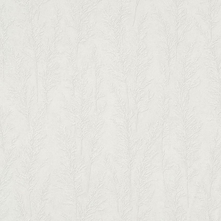 Luxury white wallpaper, blades of grass 33214, Natural Opulence, Marburg