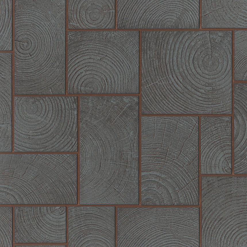 Black wood effect wallpaper 33224, Natural Opulence, Marburg