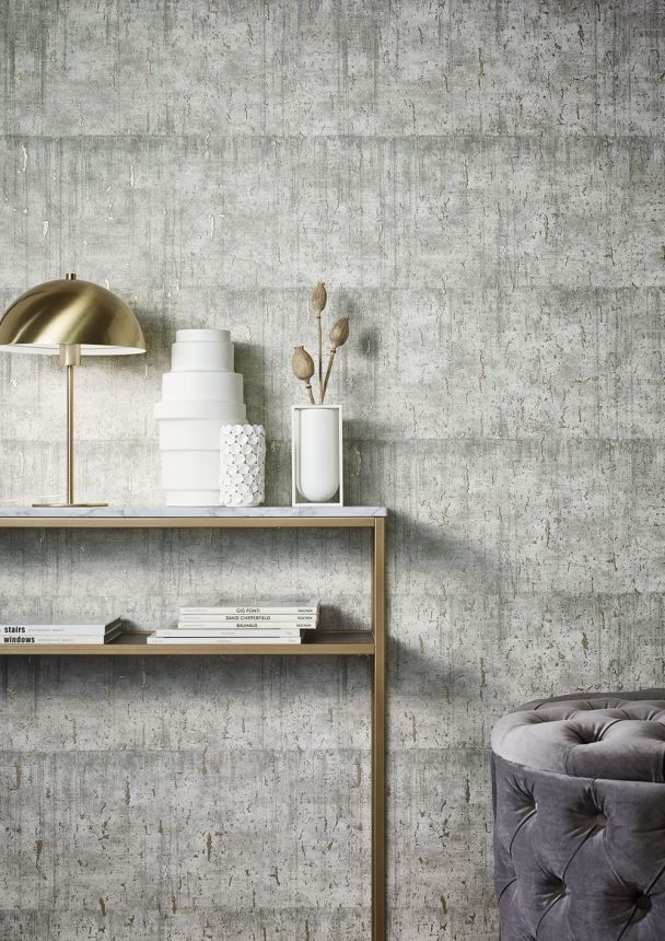 Grey-beige concrete imitation wallpaper 33238, Natural Opulence, Marburg