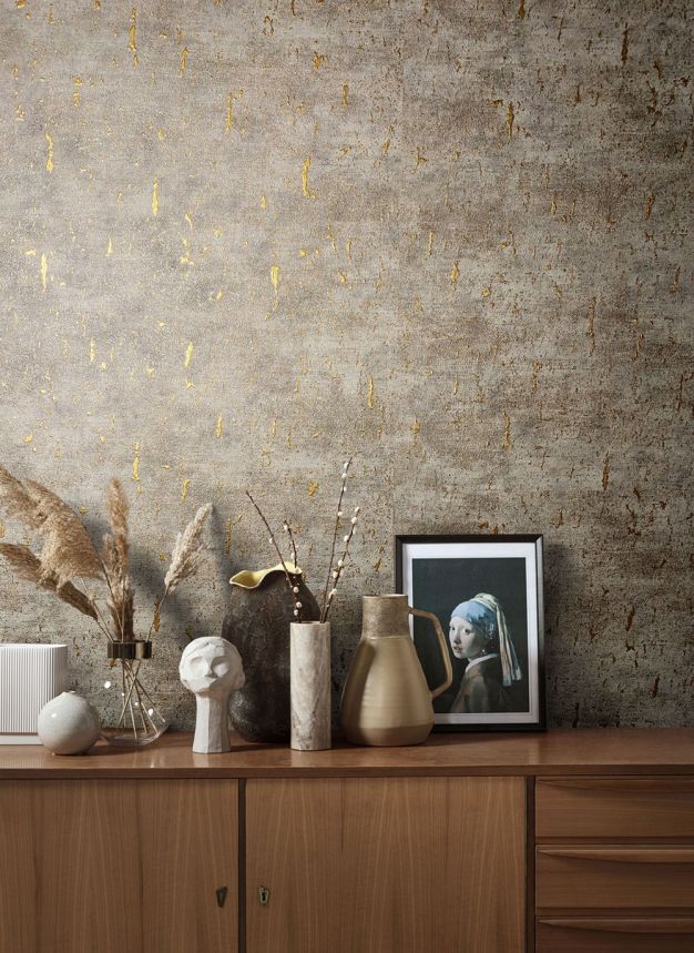 Luxury brown-gold concrete imitation wallpaper 33256, Natural Opulence, Marburg