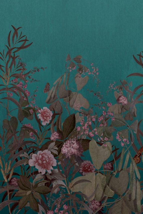 Luxury non-woven mural wallpaper with plants OND22103, 200 x 300 cm, Cinder, Onirique, Decoprint