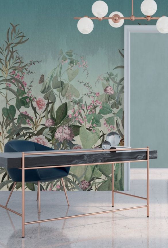 Luxury non-woven mural wallpaper with a plant motif OND22101, 200 x 300 cm, Cinder, Onirique, Decoprint