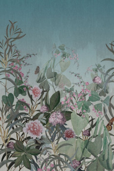 Luxury non-woven mural wallpaper with a plant motif OND22101, 200 x 300 cm, Cinder, Onirique, Decoprint