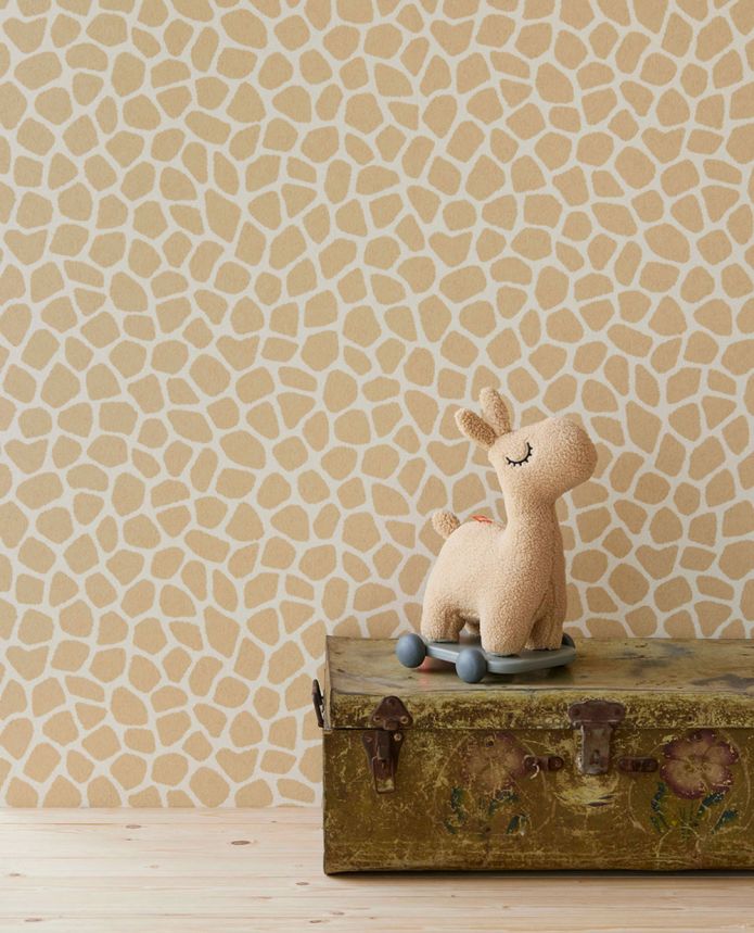Beige wallpaper, imitation giraffe skin 323032, Explore, Eijffinger