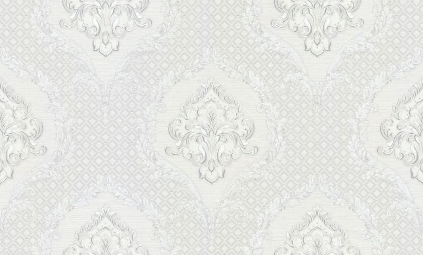 Luxury white-silver baroque wallpaper, GF62042, Gianfranco Ferre´Home N.3, Emiliana Parati