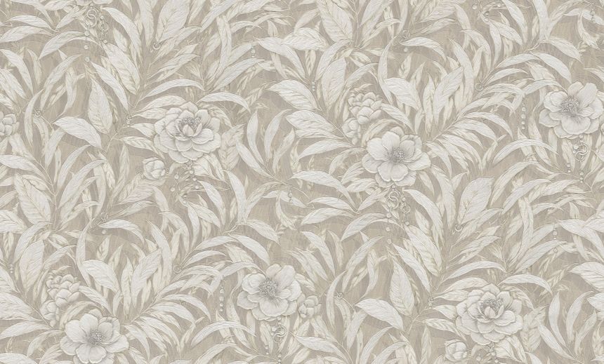 Luxury beige floral non-woven wallpaper, GF62077, Gianfranco Ferre´Home N.3, Emiliana Parati