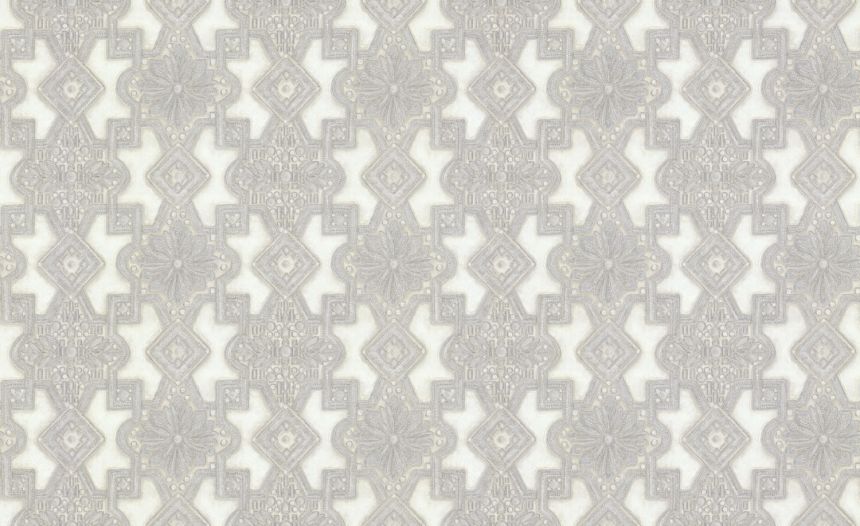 Luxury beige-silver non-woven wallpaper with ornaments, 86012, Valentin Yudashkin 5, Emiliana Parati