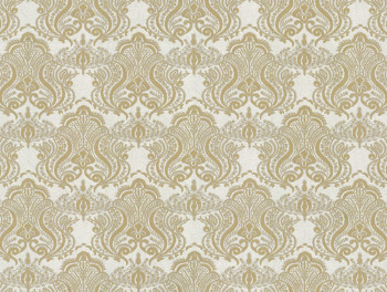 Luxury white-gold non-woven wallpaper, baroque ornamental pattern, 86075, Valentin Yudashkin 5, Emiliana Parati